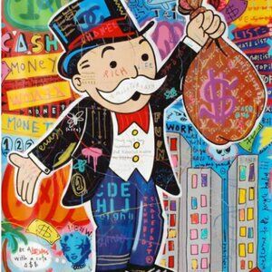 (NEW) The World Is Yours Painting - Monopoly